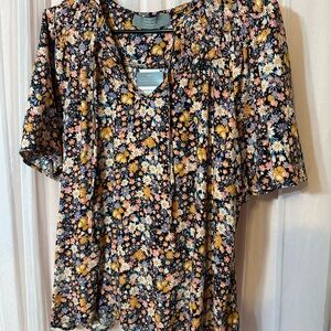 Floral Print Blouse with Multicolor Design